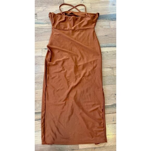 E.L.H. Studio Women’s Dress Size Small Orange - Picture 2 of 3